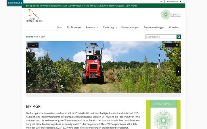 Screenshot von eip-agri.brandenburg.de