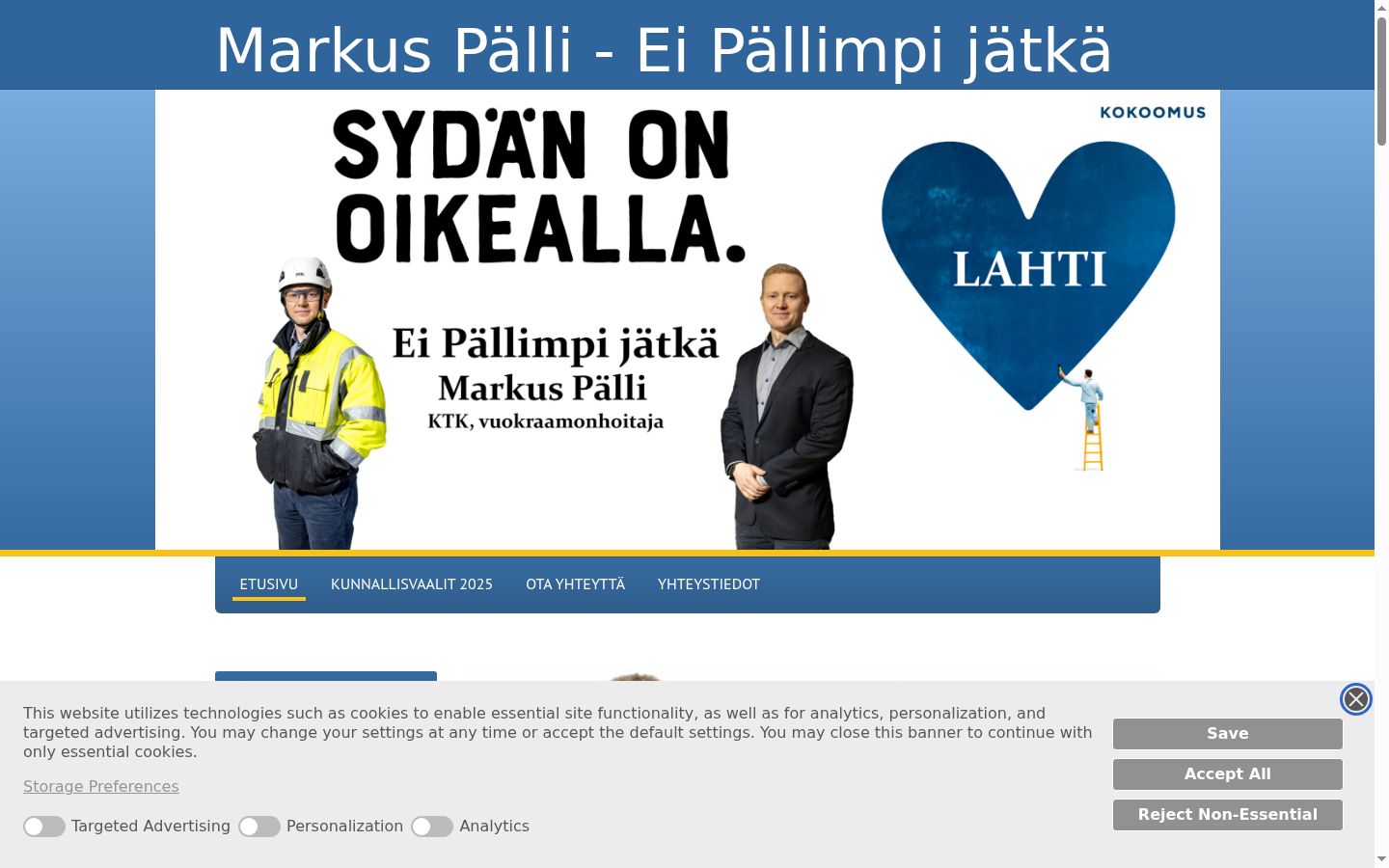 Captura de pantalla del banner de consentimiento mostrado antes de cualquier interacción
