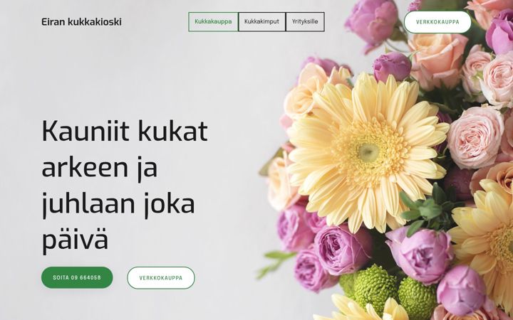 Snímek obrazovky eirankukkakioski.fi