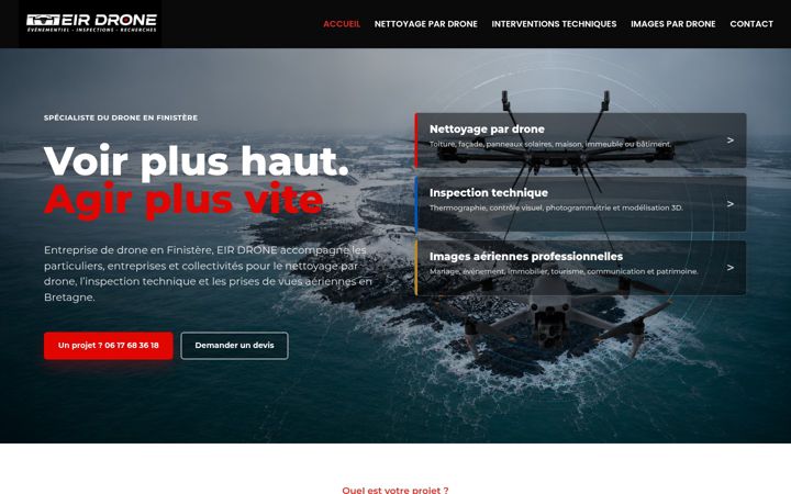 Screenshot of eirdrone.fr