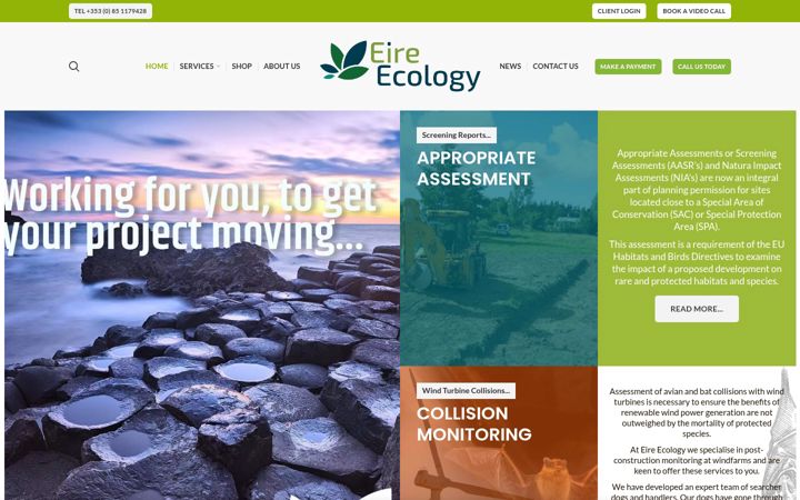Skærmbillede af eireecology.ie