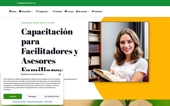 Screenshot of eirenebcn.eu