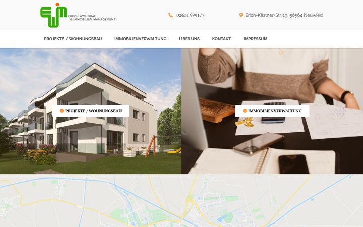Screenshot von eirich-wohnbau.de