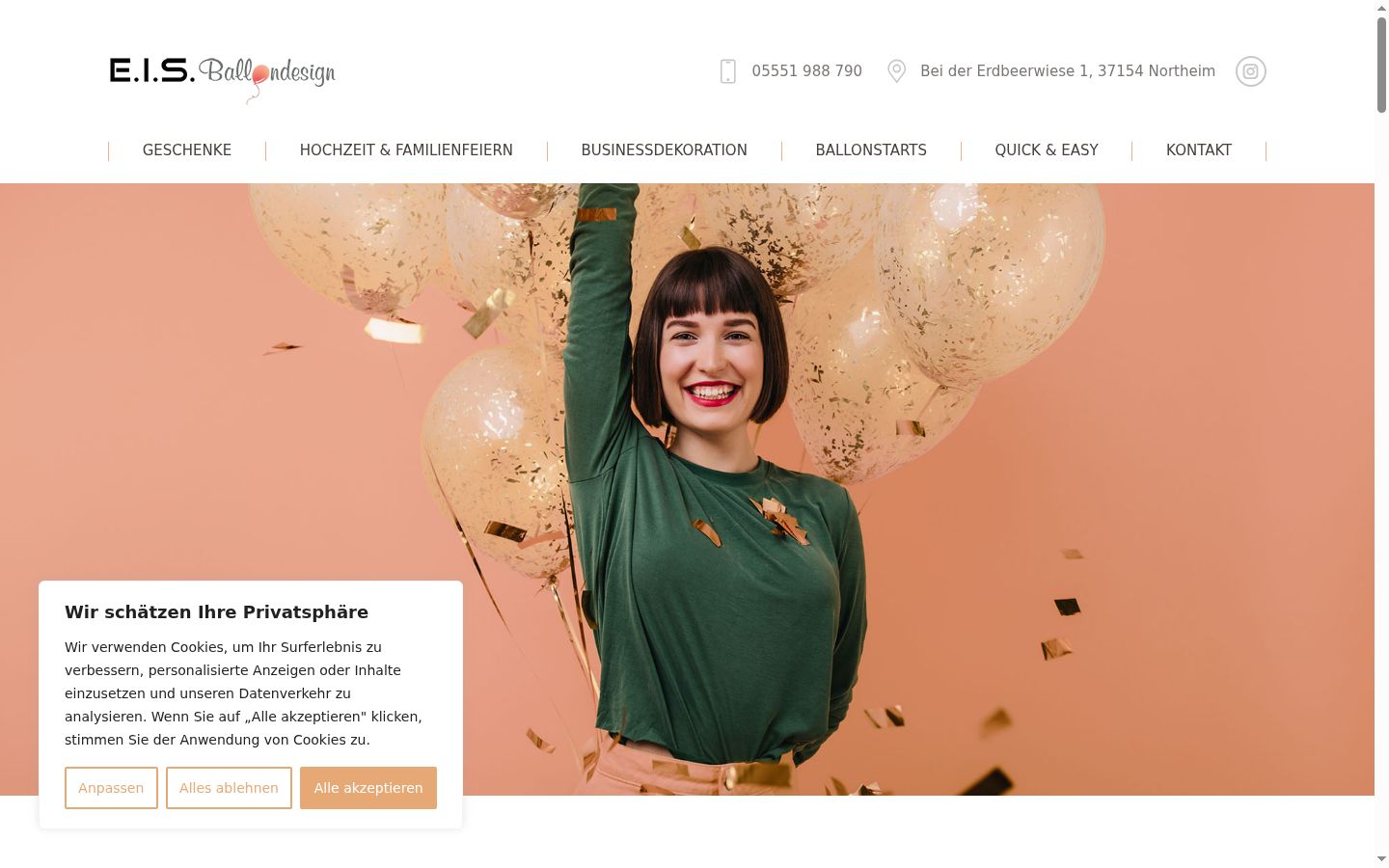 Screenshot van de toestemmingsbanner zoals getoond vóór enige interactie