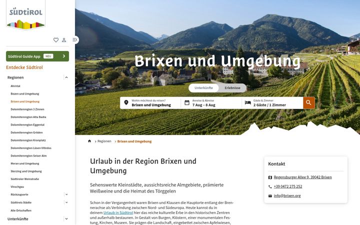 Screenshot of eisacktal.com