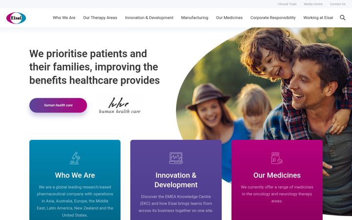 Screenshot of eisai.eu
