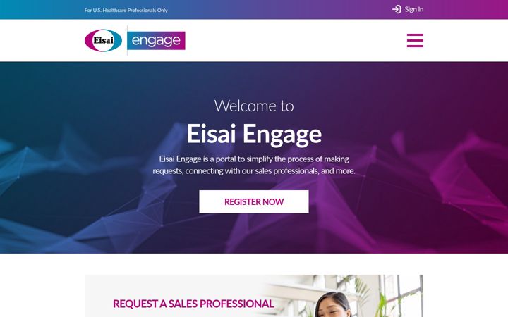 Screenshot of eisaiengage.com