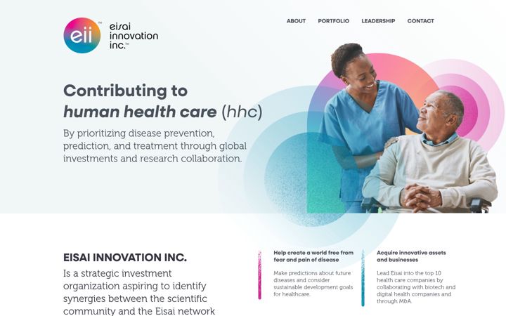 Screenshot of eisaiinnovation.com
