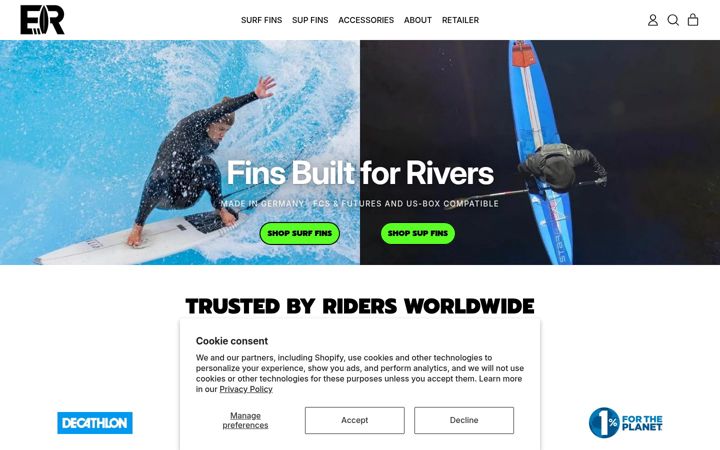 Screenshot of eisbach-riders.com