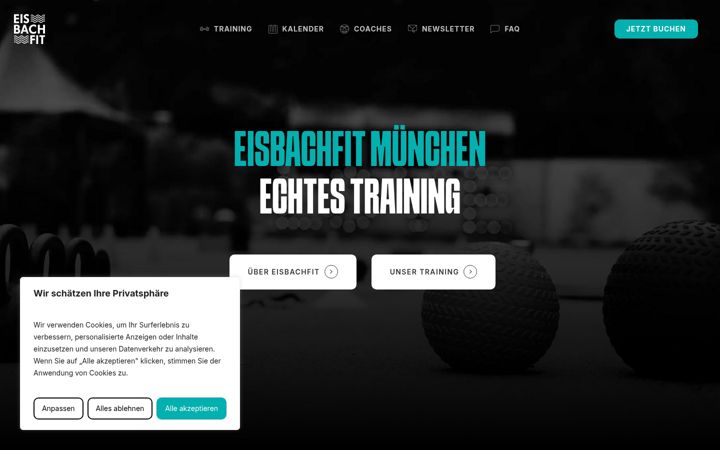 Screenshot of eisbachfit.com