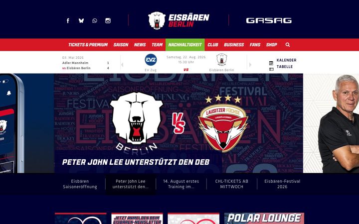 Screenshot του eisbaeren.de