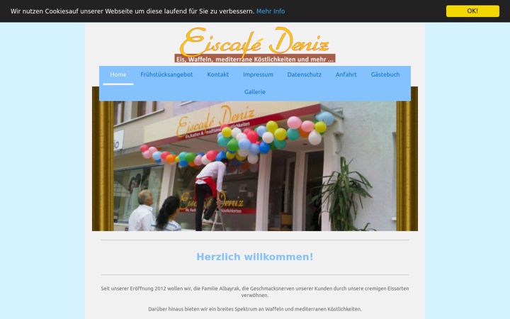 Snímek obrazovky eiscafe-deniz.de