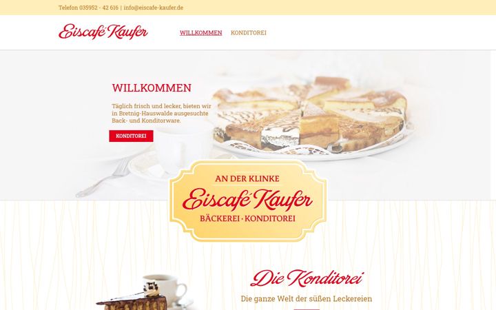 Captura de pantalla de eiscafe-kaufer.de