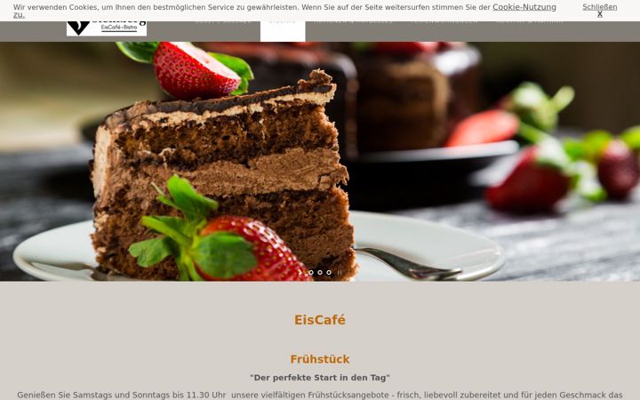 Skjámynd af eiscafe-steinberg.de