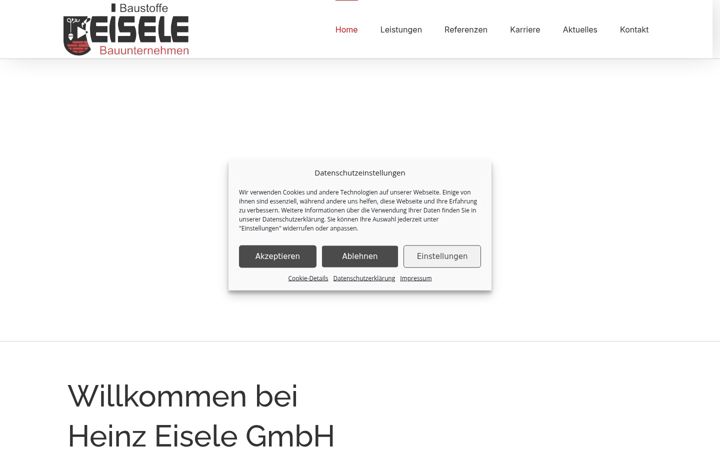 Snimka zaslona za eisele-bauunternehmen.de