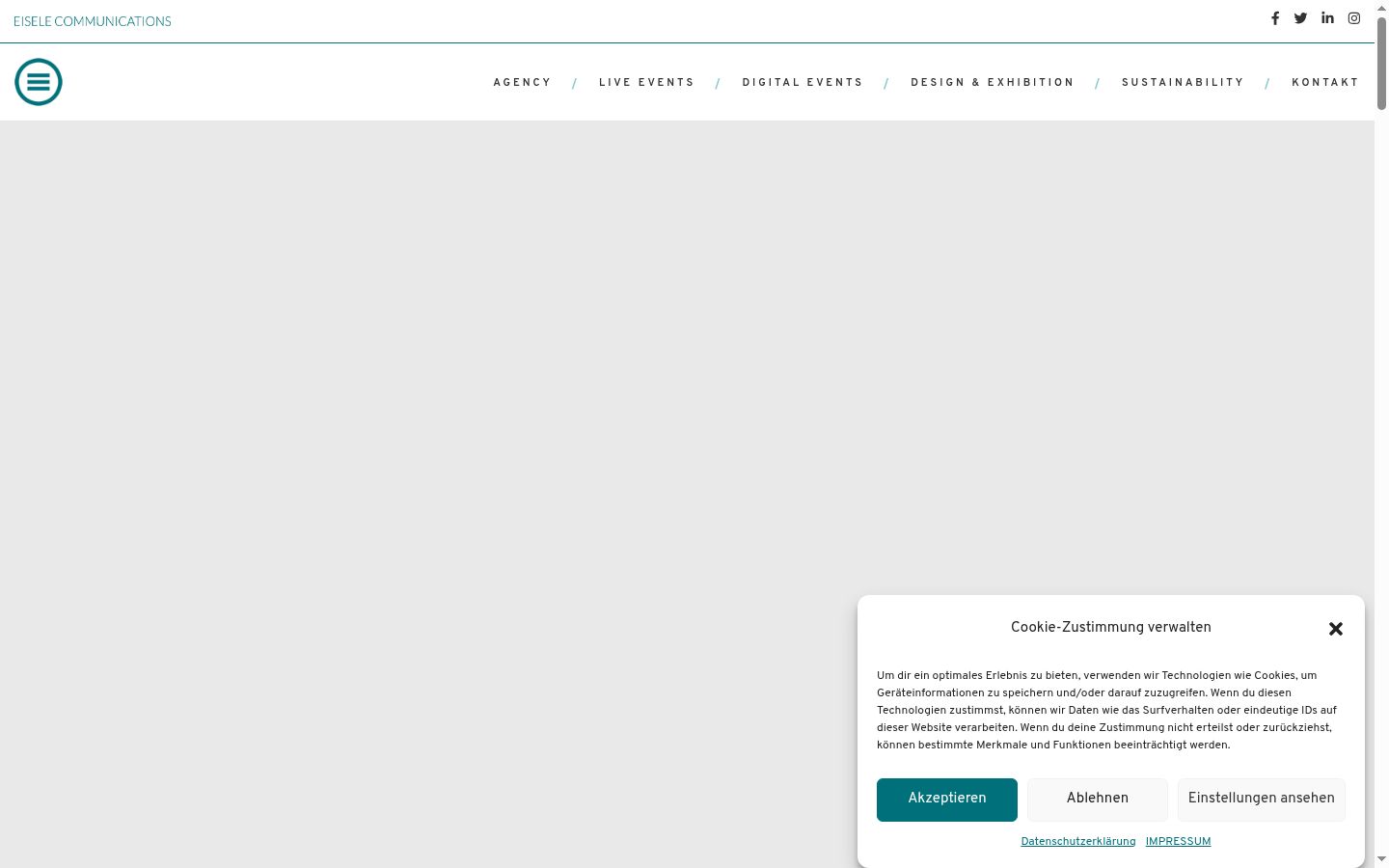 Screenshot van de toestemmingsbanner zoals getoond vóór enige interactie