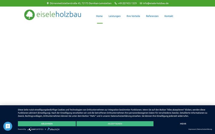 Snimka zaslona za eisele-holzbau.de