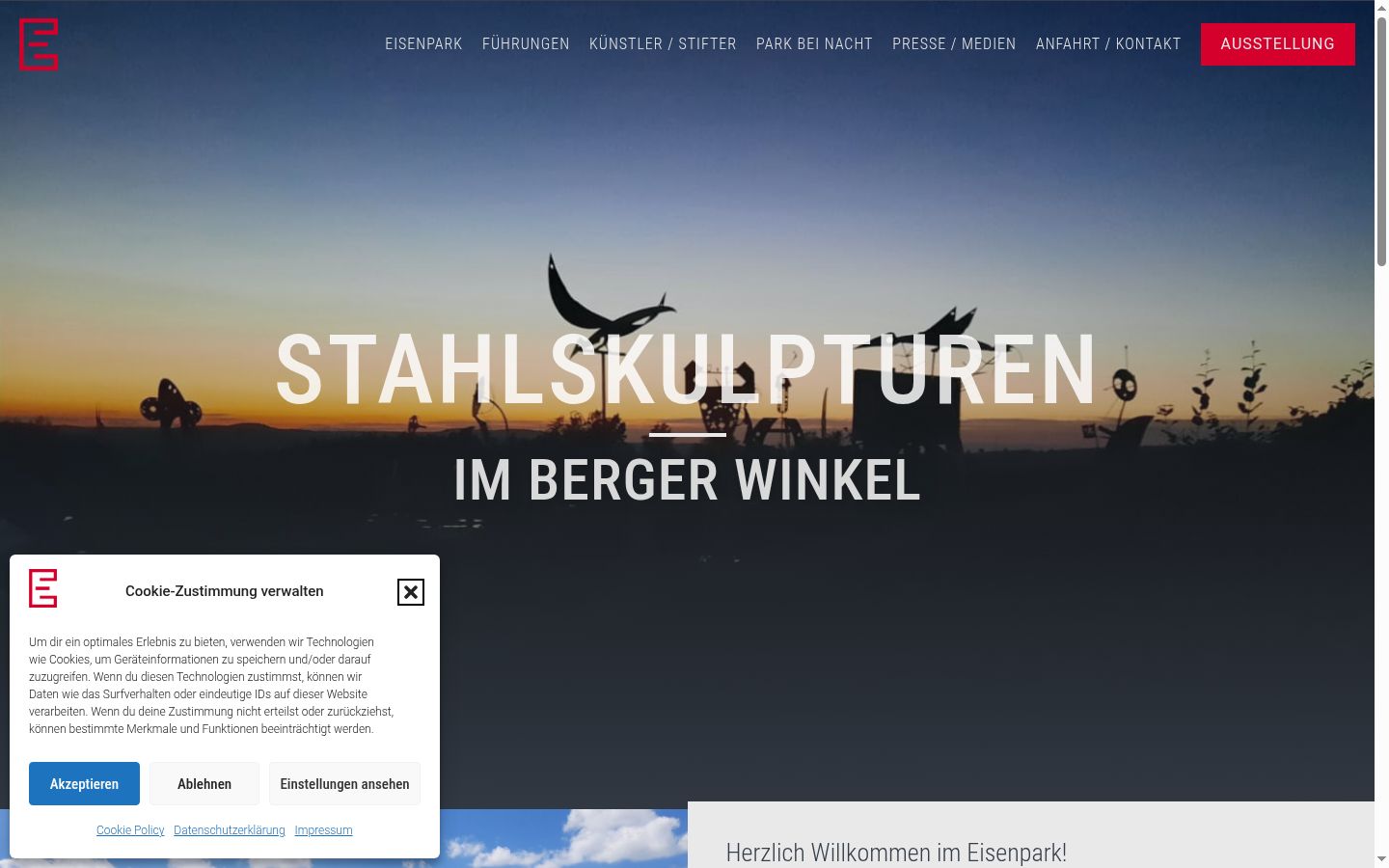 Screenshot van de toestemmingsbanner zoals getoond vóór enige interactie