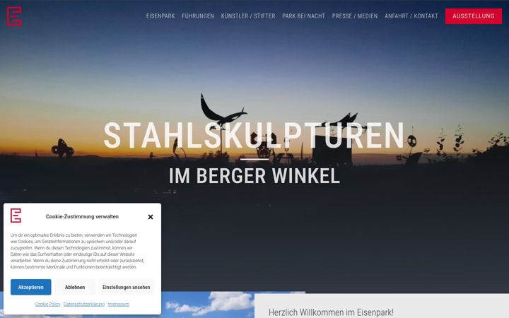 Screenshot van eisen-park.de