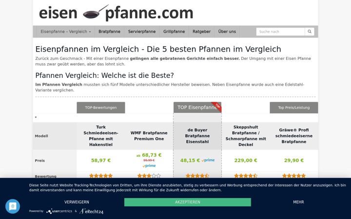 Screenshot of eisen-pfanne.com