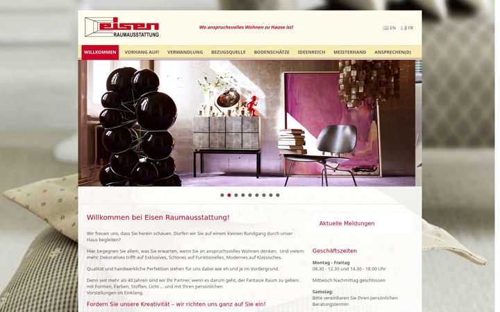Snimka zaslona za eisen-raumausstattung.de