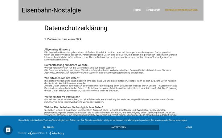 Screenshot of eisenbahn-nostalgie.eu