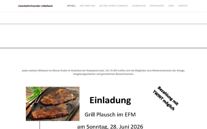 Screenshot von eisenbahnfreunde-mittelland.ch