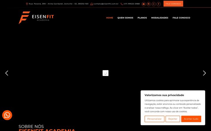 Skærmbillede af eisenfit.com.br