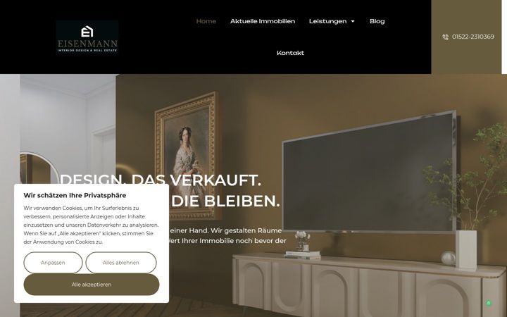 Screenshot of eisenmann-design.com