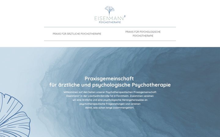 Skærmbillede af eisenmann-psychotherapie.de