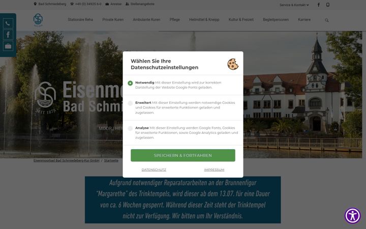 Screenshot ta' eisenmoorbad-bad-schmiedeberg.de
