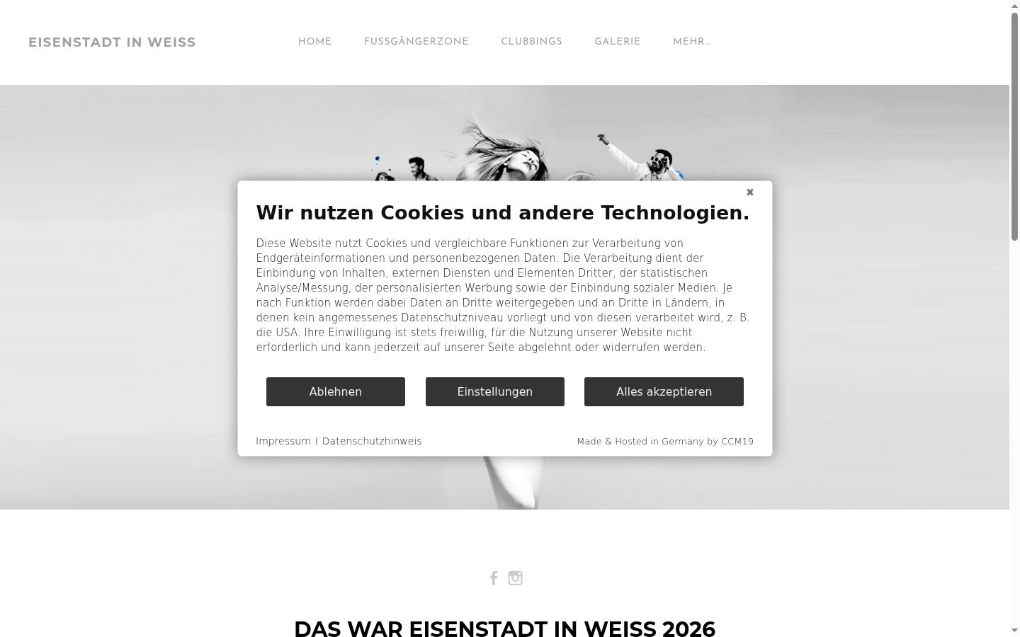Screenshot tal-banner tal-kunsens muri qabel kwalunkwe interazzjoni