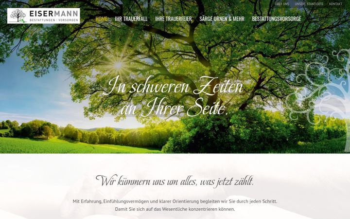Screenshot ta' eisermann-bestattungen.de