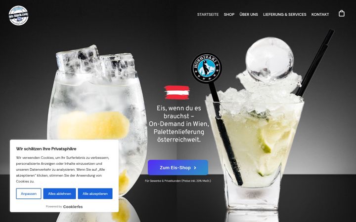 Zrzut ekranu eisfabrik.at