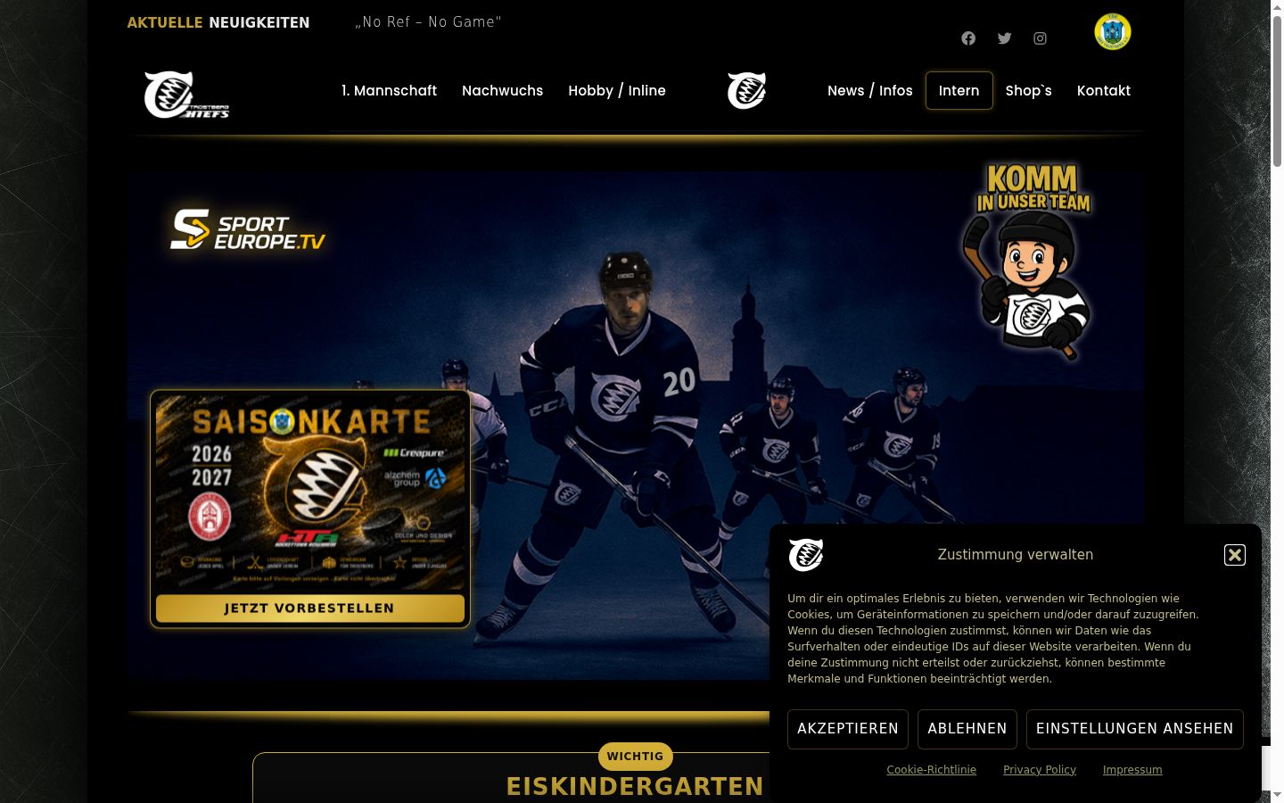Screenshot tal-banner tal-kunsens muri qabel kwalunkwe interazzjoni