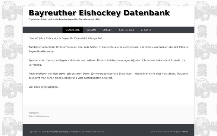 Screenshot ta' eishockeydb.de