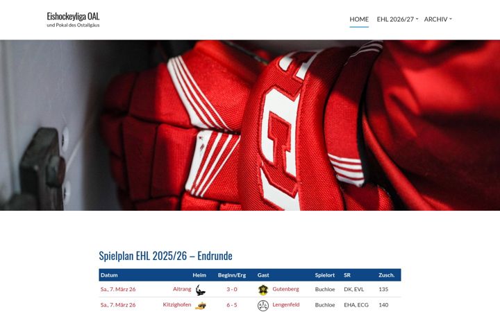 Screenshot ta' eishockeyliga-oal.de