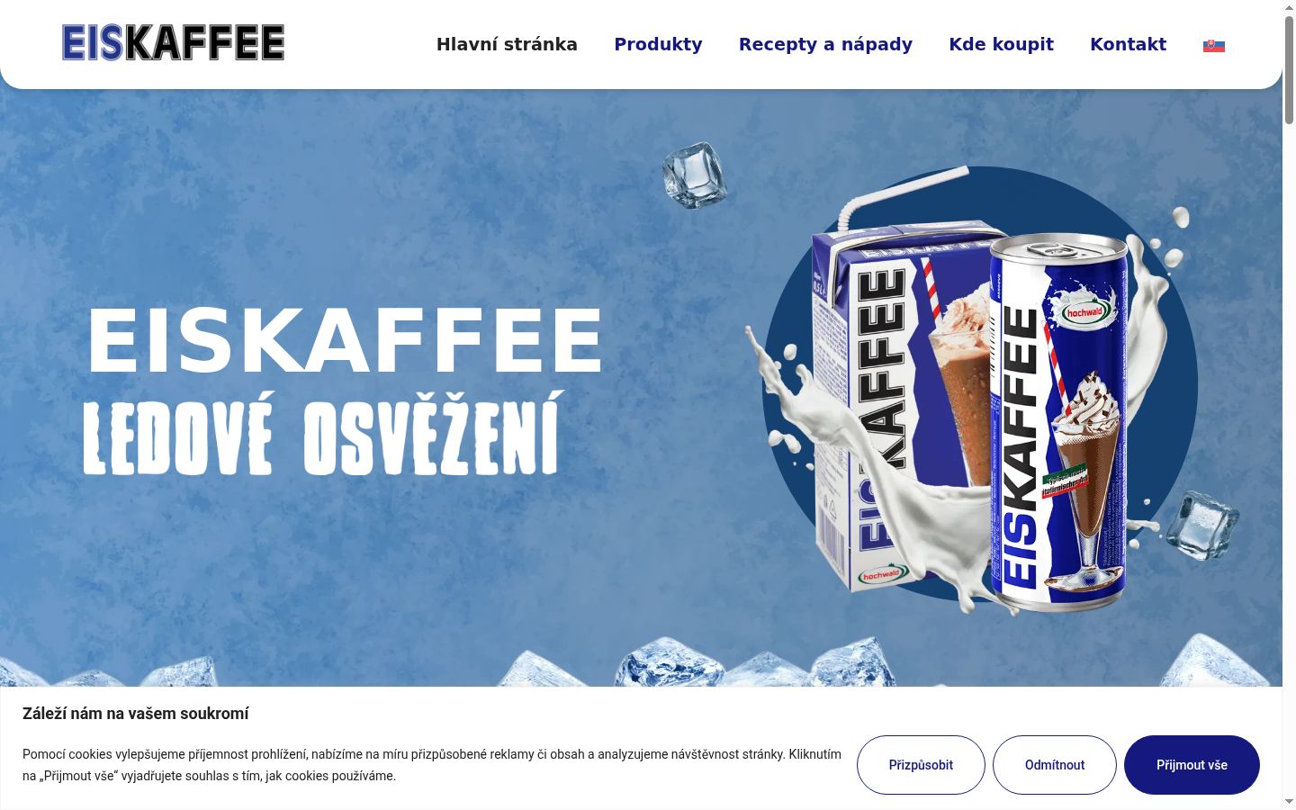 Snímek obrazovky baneru souhlasu zobrazeného před jakoukoli interakcí