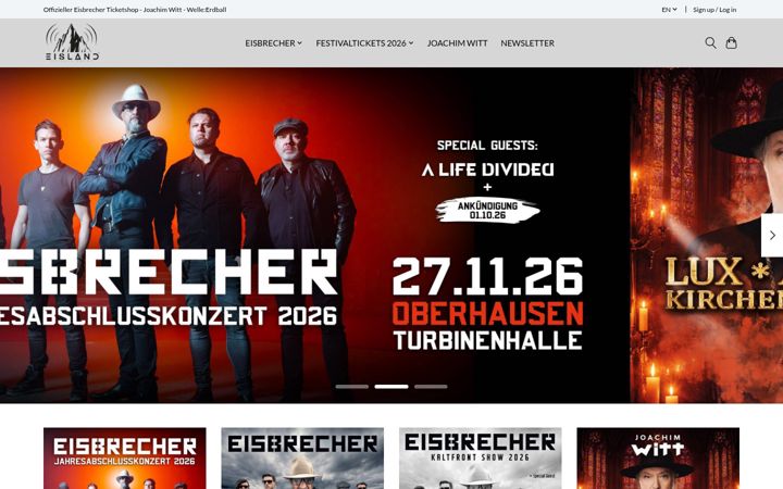 Skjámynd af eislandshop.de