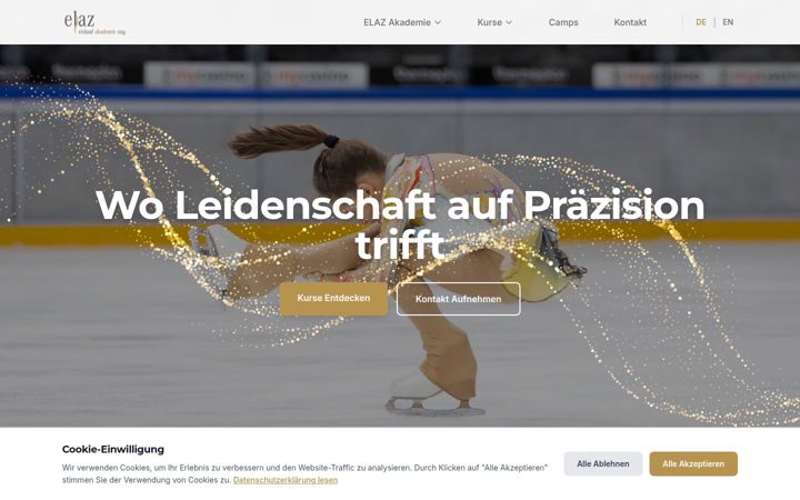 Screenshot von eislaufakademiezug.ch