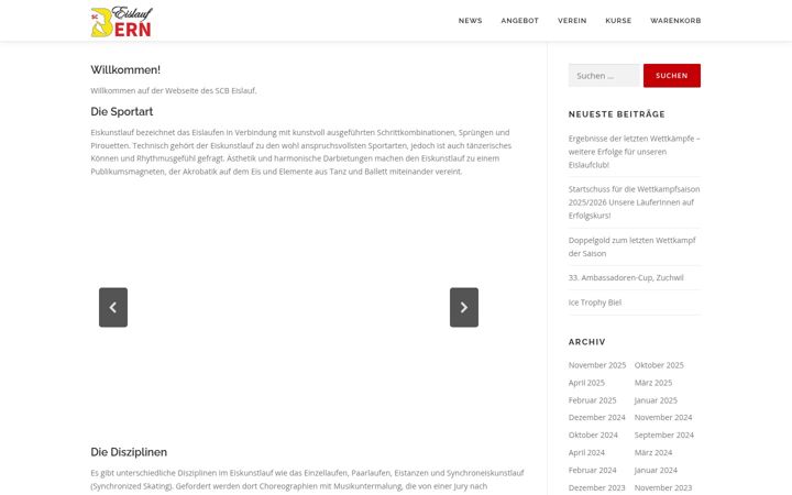 Screenshot von eislaufscb.ch