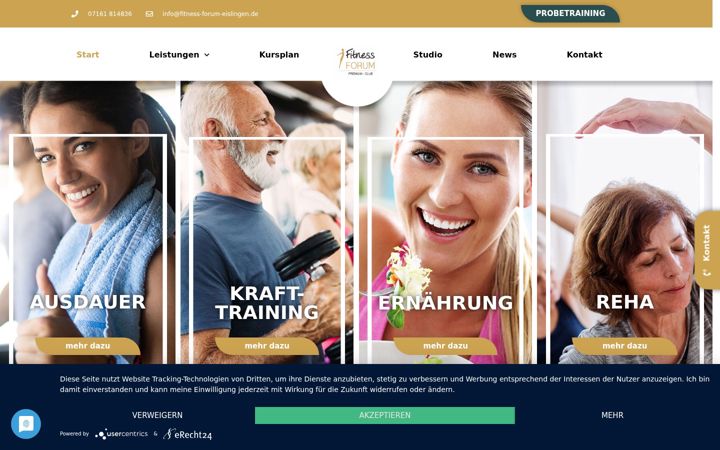 Skjámynd af eislingen-fitness.de