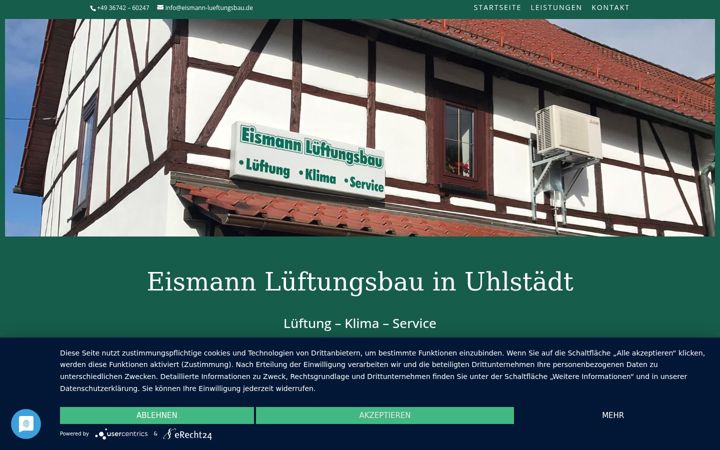 Skjámynd af eismann-lueftungsbau.de