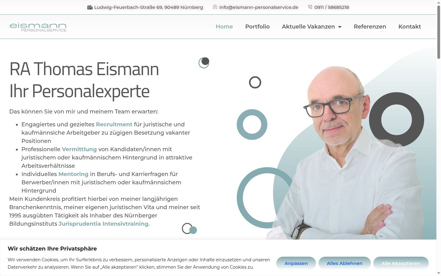 Skärmbild av samtyckesbannern som visades före någon interaktion