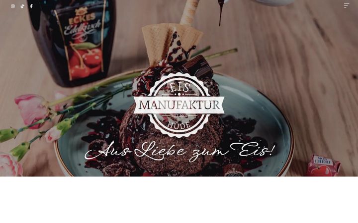 Kuvakaappaus sivustosta eismanufaktur-huede.de