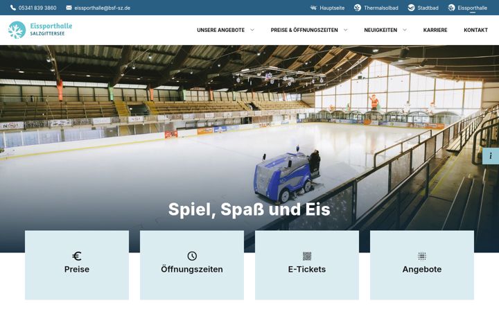Snimka zaslona za eissporthalle-salzgitter.de