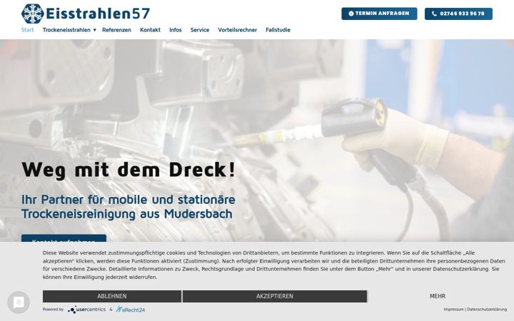 Snimka zaslona za eisstrahlen57.de