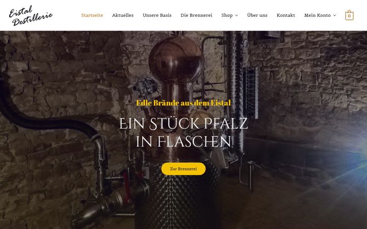 Snimka zaslona za eistal-destillerie.de