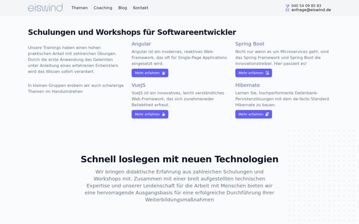 Screenshot van eiswind.de