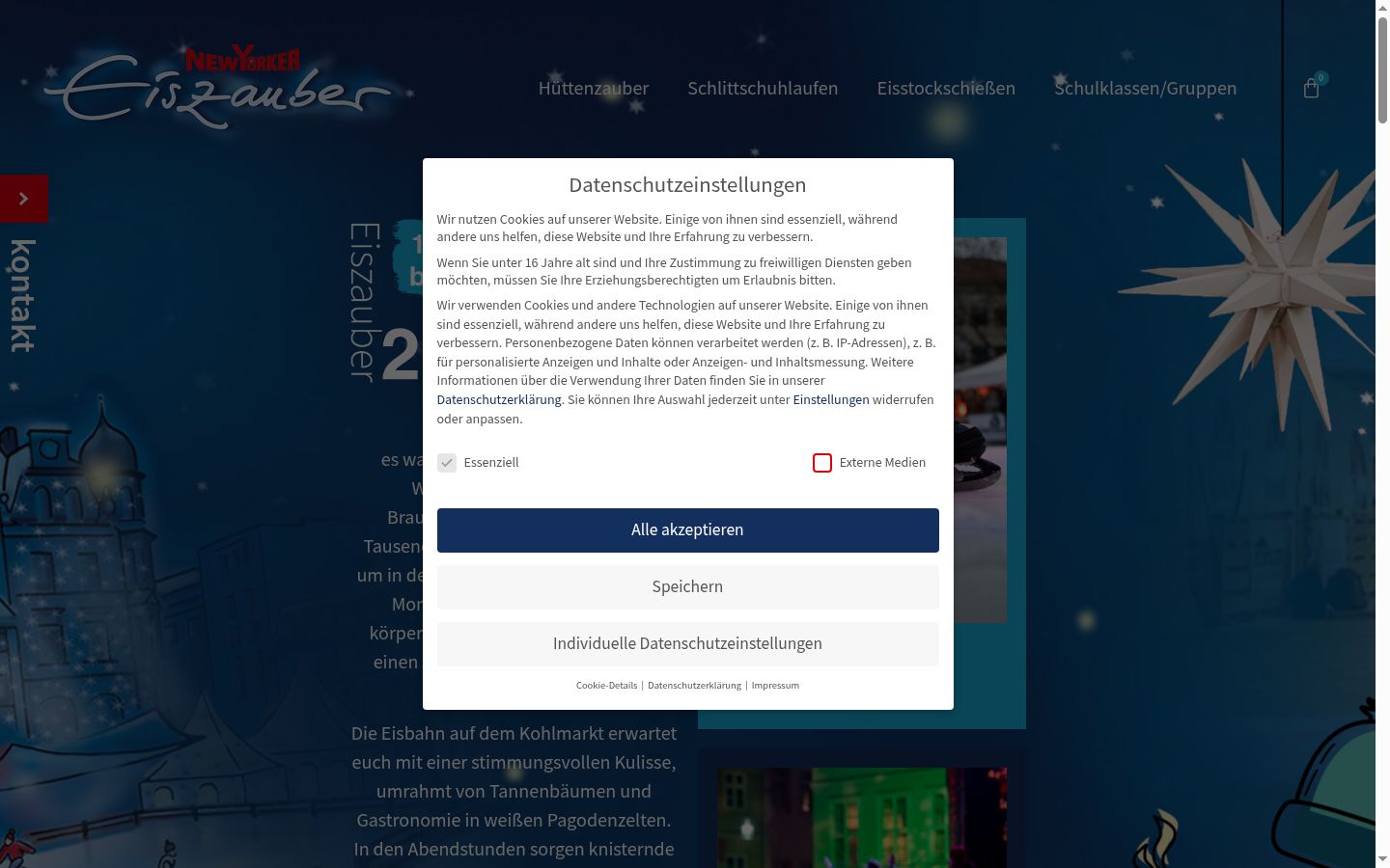 Screenshot van de toestemmingsbanner zoals getoond vóór enige interactie